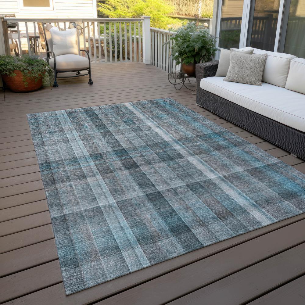 Chantille ACN534 Teal 3' x 5' Rug. Picture 9