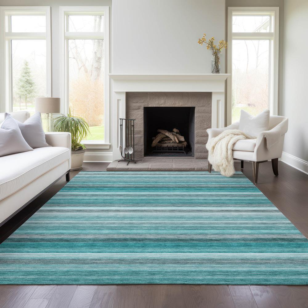 Chantille ACN535 Teal 3' x 5' Rug. Picture 7
