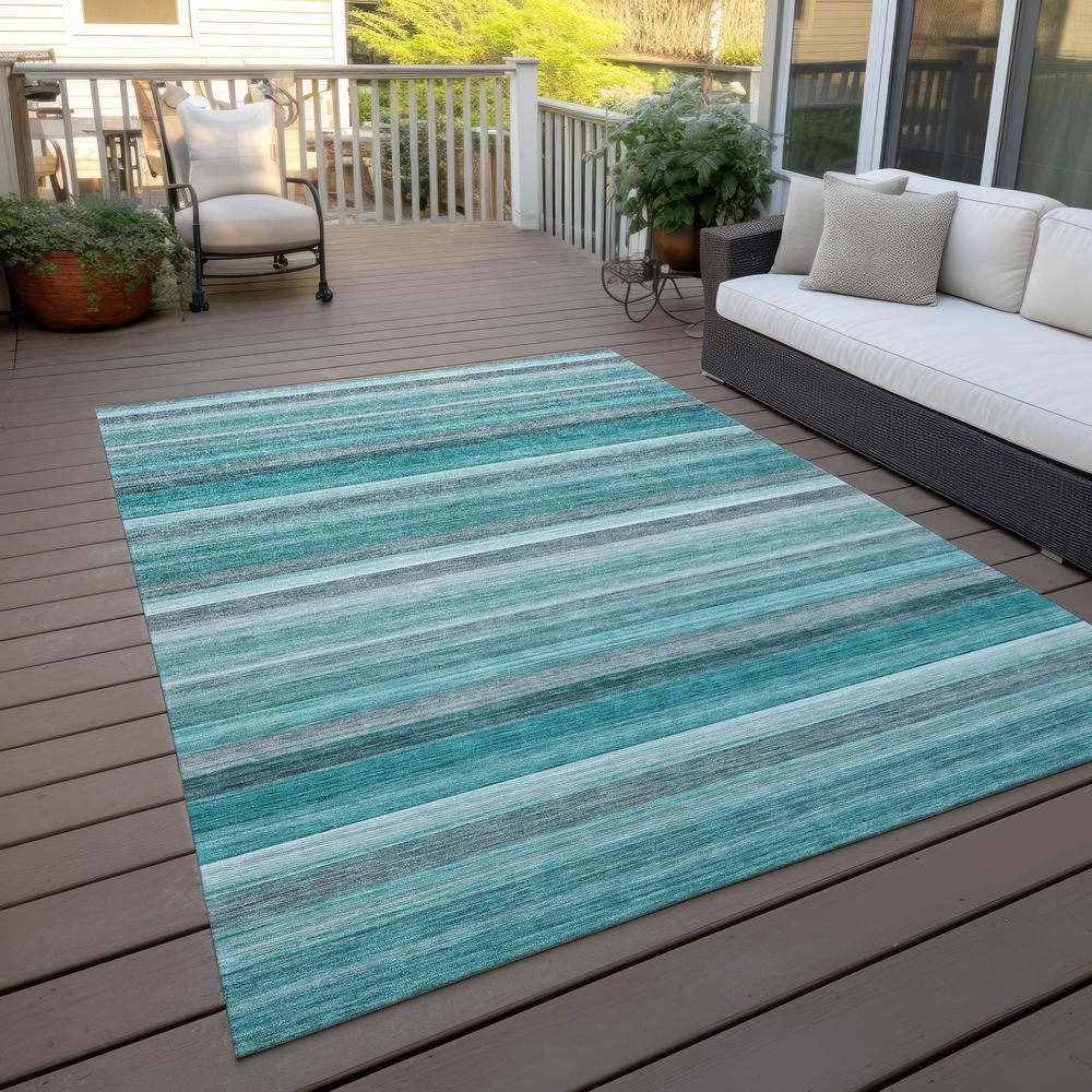Chantille ACN535 Teal 3' x 5' Rug. Picture 9