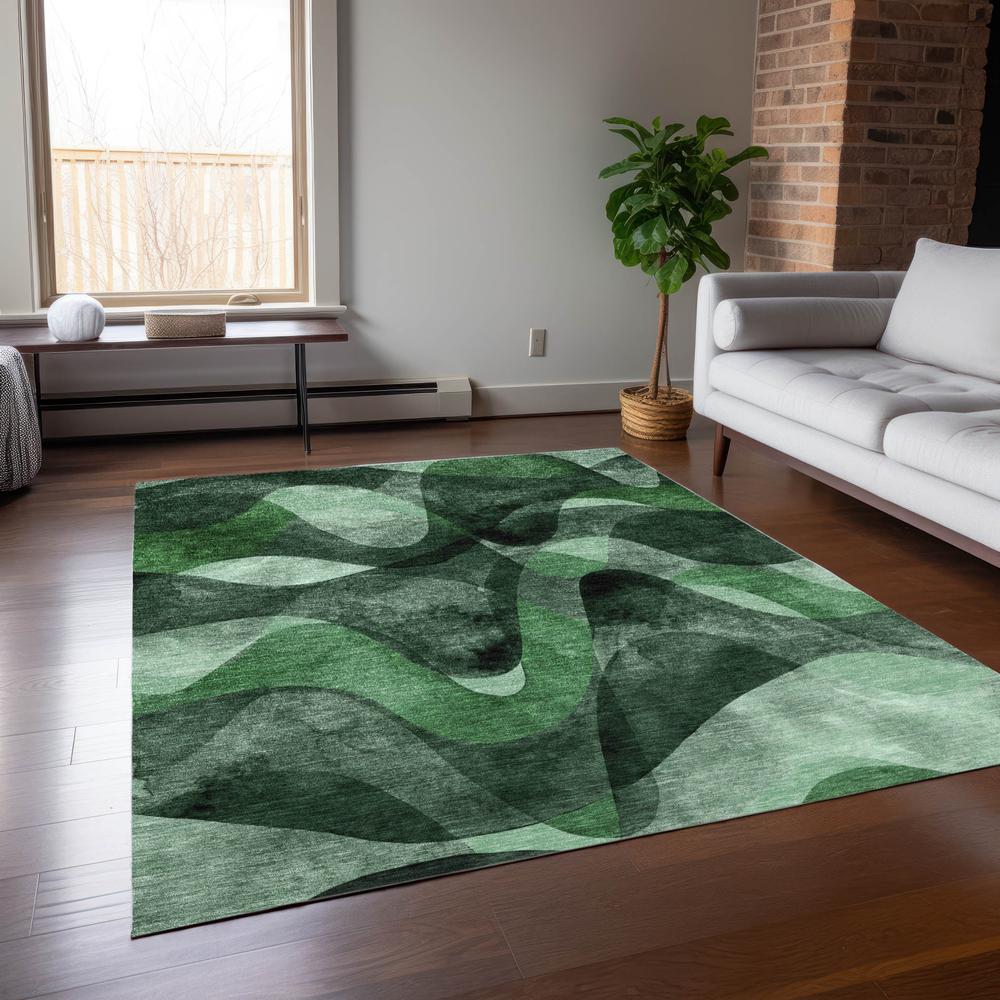 Chantille ACN536 Green 3' x 5' Rug. Picture 6