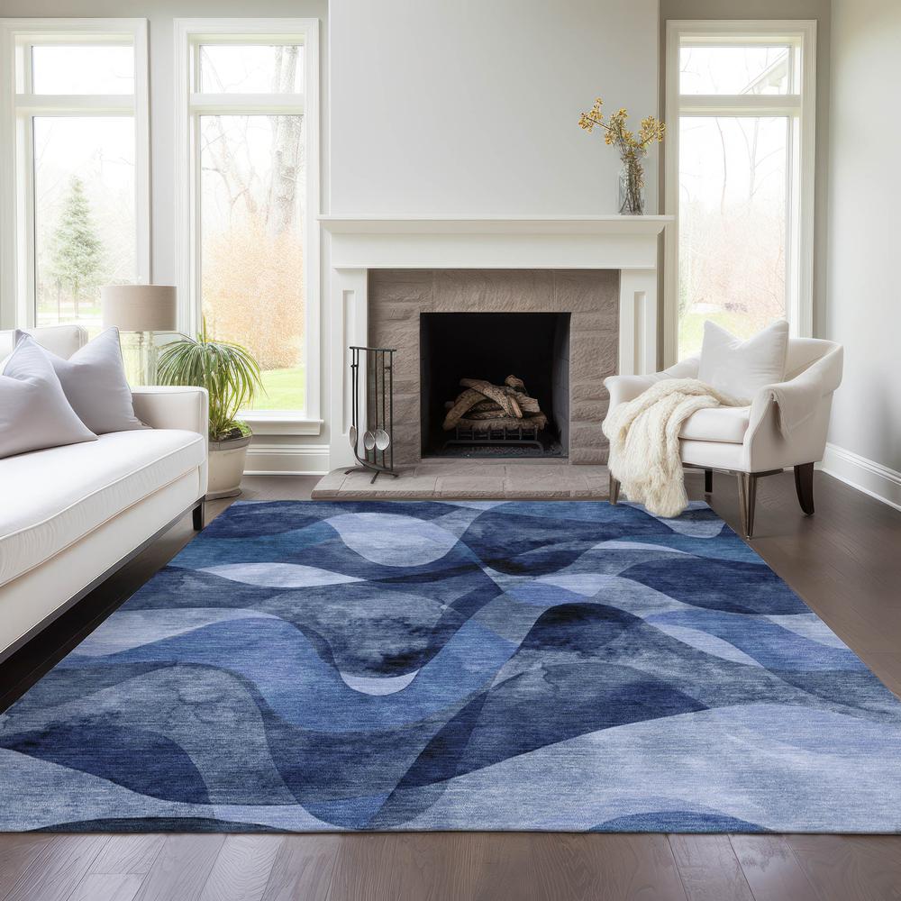 Chantille ACN536 Navy 3' x 5' Rug. Picture 7