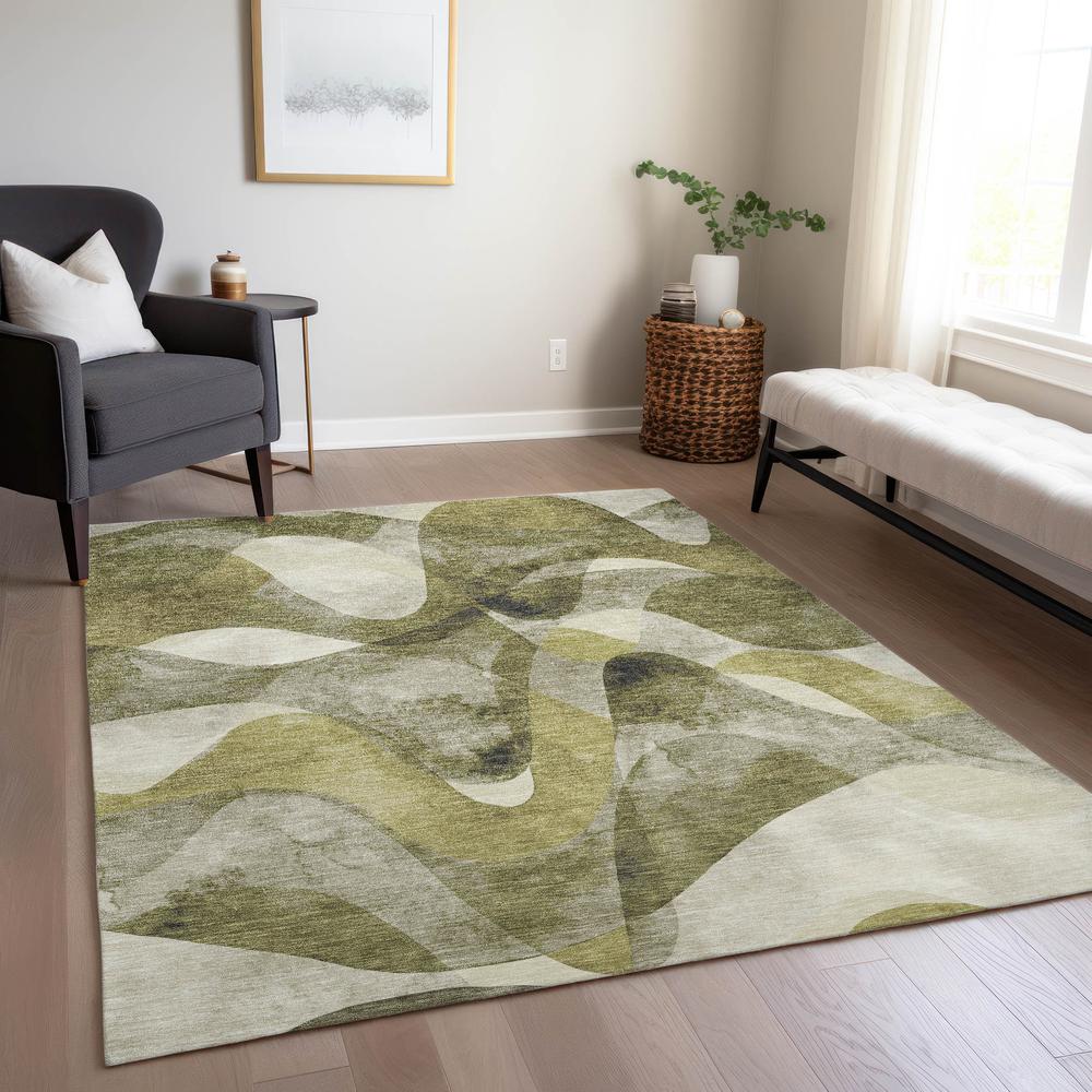 Chantille ACN536 Green 3' x 5' Rug. Picture 7