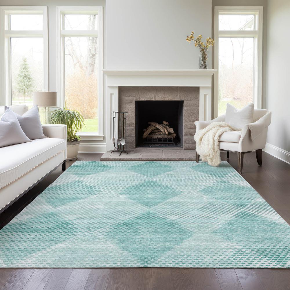 Chantille ACN539 Teal 3' x 5' Rug. Picture 7