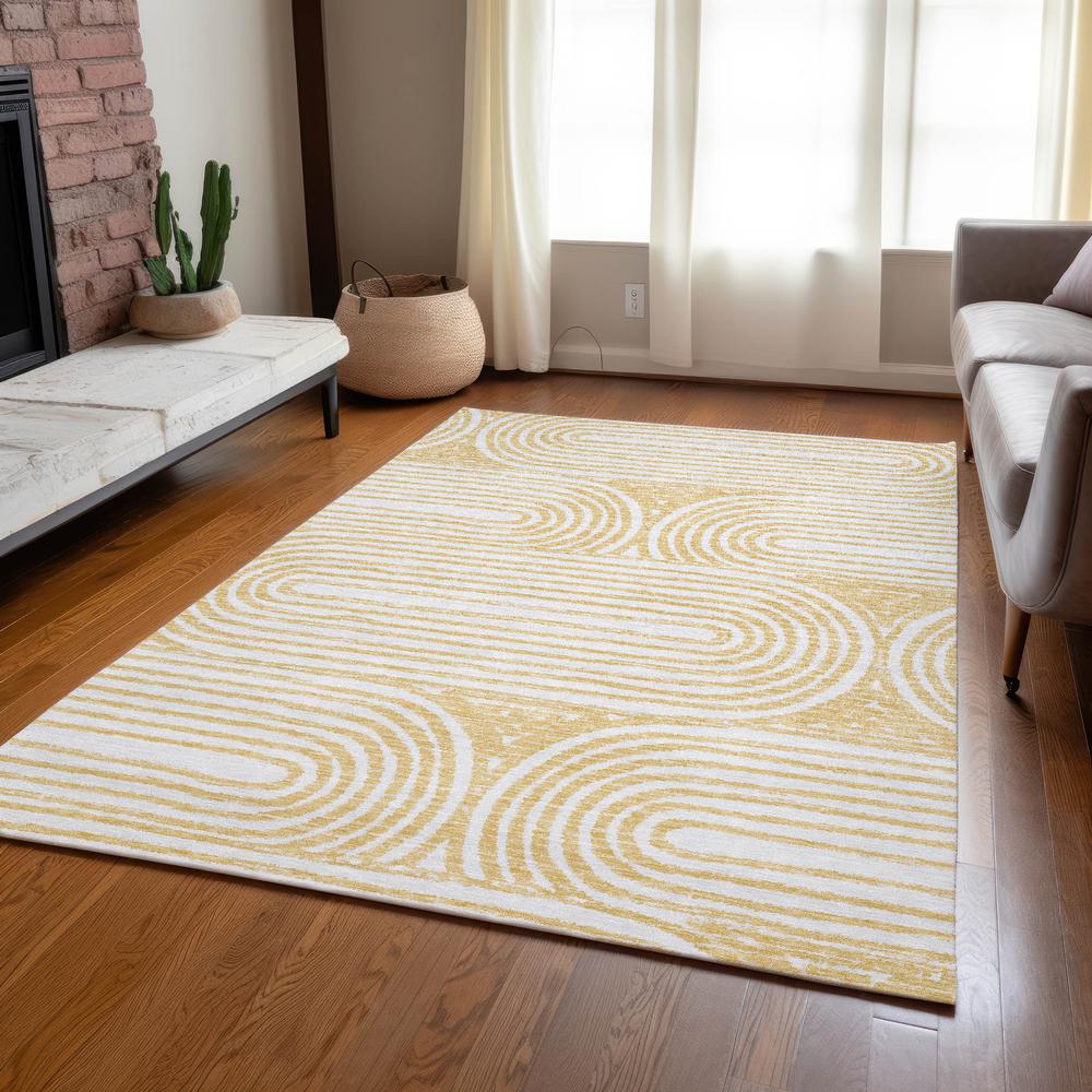 Chantille ACN540 Gold 3' x 5' Rug. Picture 7