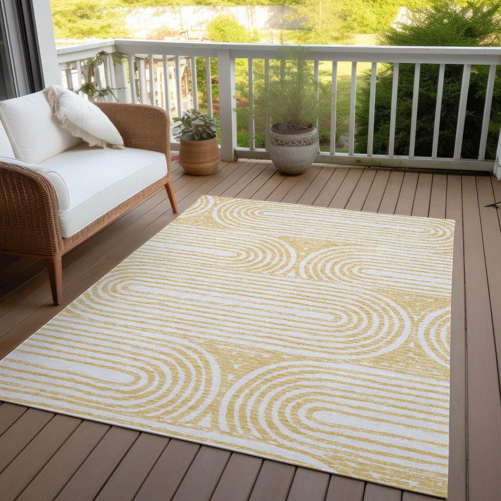 Chantille ACN540 Gold 3' x 5' Rug. Picture 8