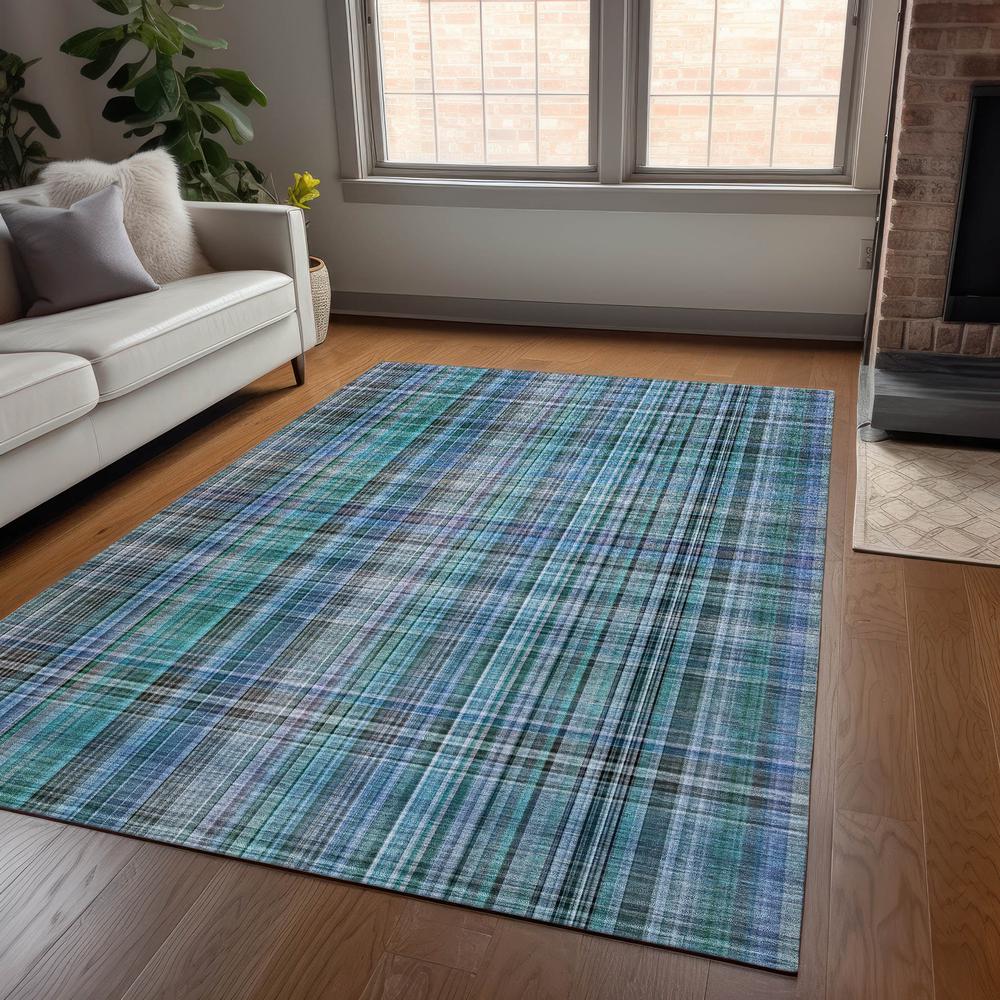 Chantille ACN541 Teal 3' x 5' Rug. Picture 6