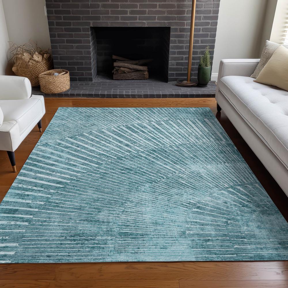 Chantille ACN542 Teal 3' x 5' Rug. Picture 6