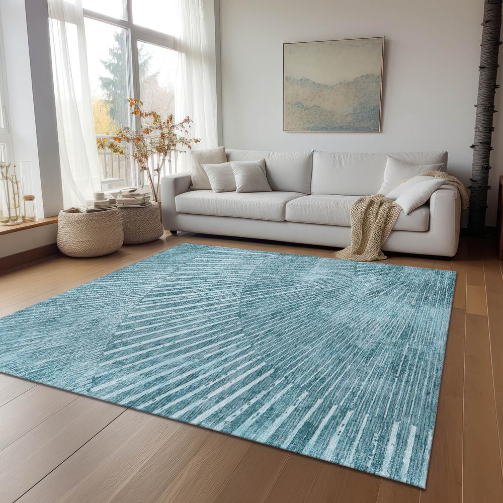 Chantille ACN542 Teal 3' x 5' Rug. Picture 7