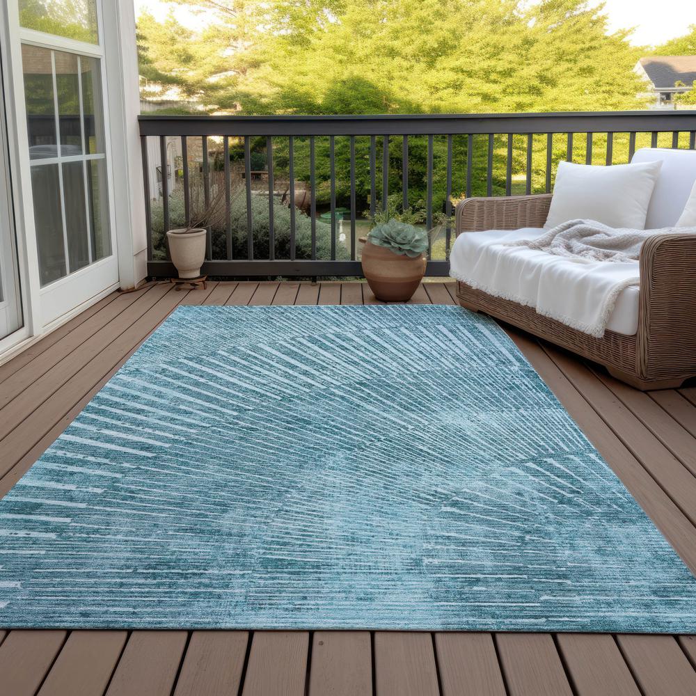 Chantille ACN542 Teal 3' x 5' Rug. Picture 8
