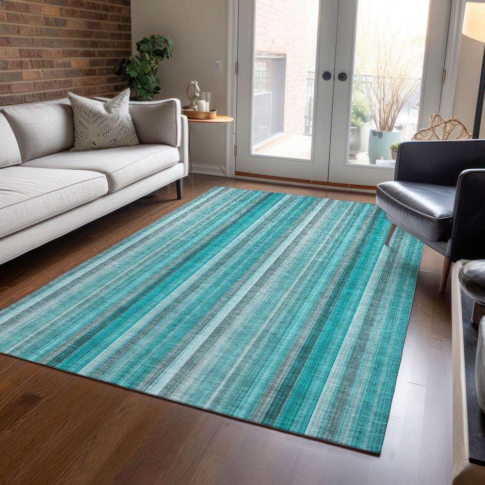 Chantille ACN543 Teal 3' x 5' Rug. Picture 6