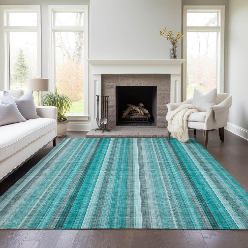 Chantille ACN543 Teal 3' x 5' Rug. Picture 7