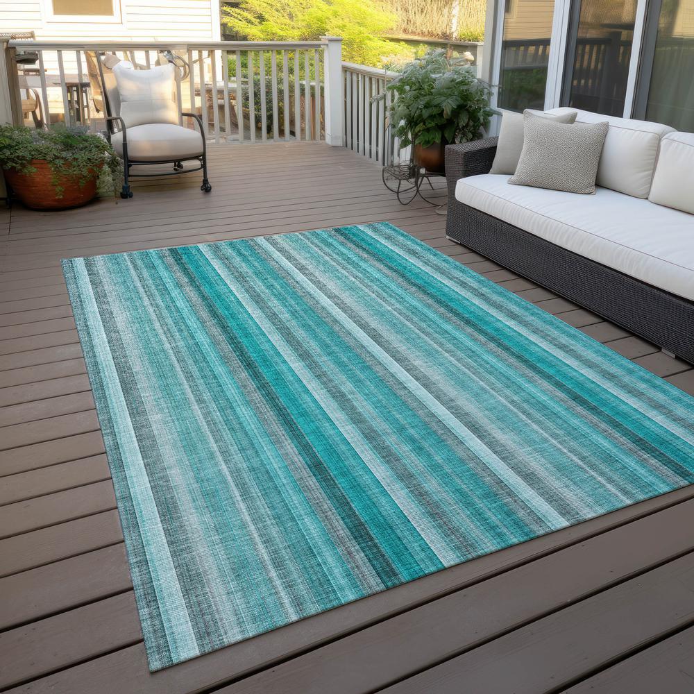 Chantille ACN543 Teal 3' x 5' Rug. Picture 9