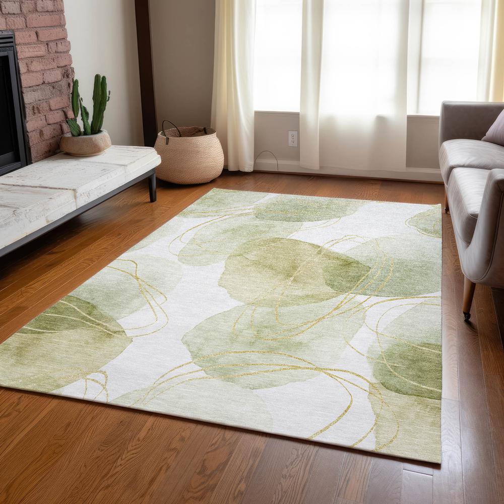 Chantille ACN544 Green 3' x 5' Rug. Picture 7