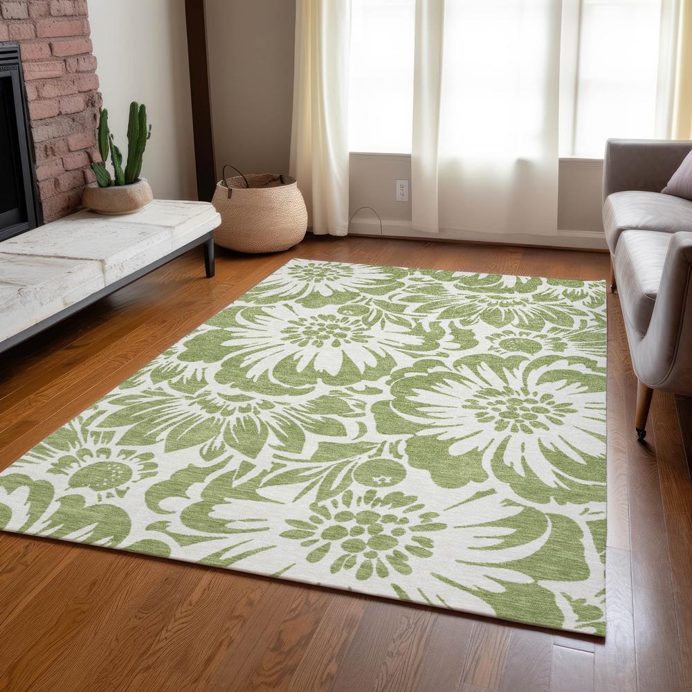 Chantille ACN551 Green 3' x 5' Rug. Picture 7