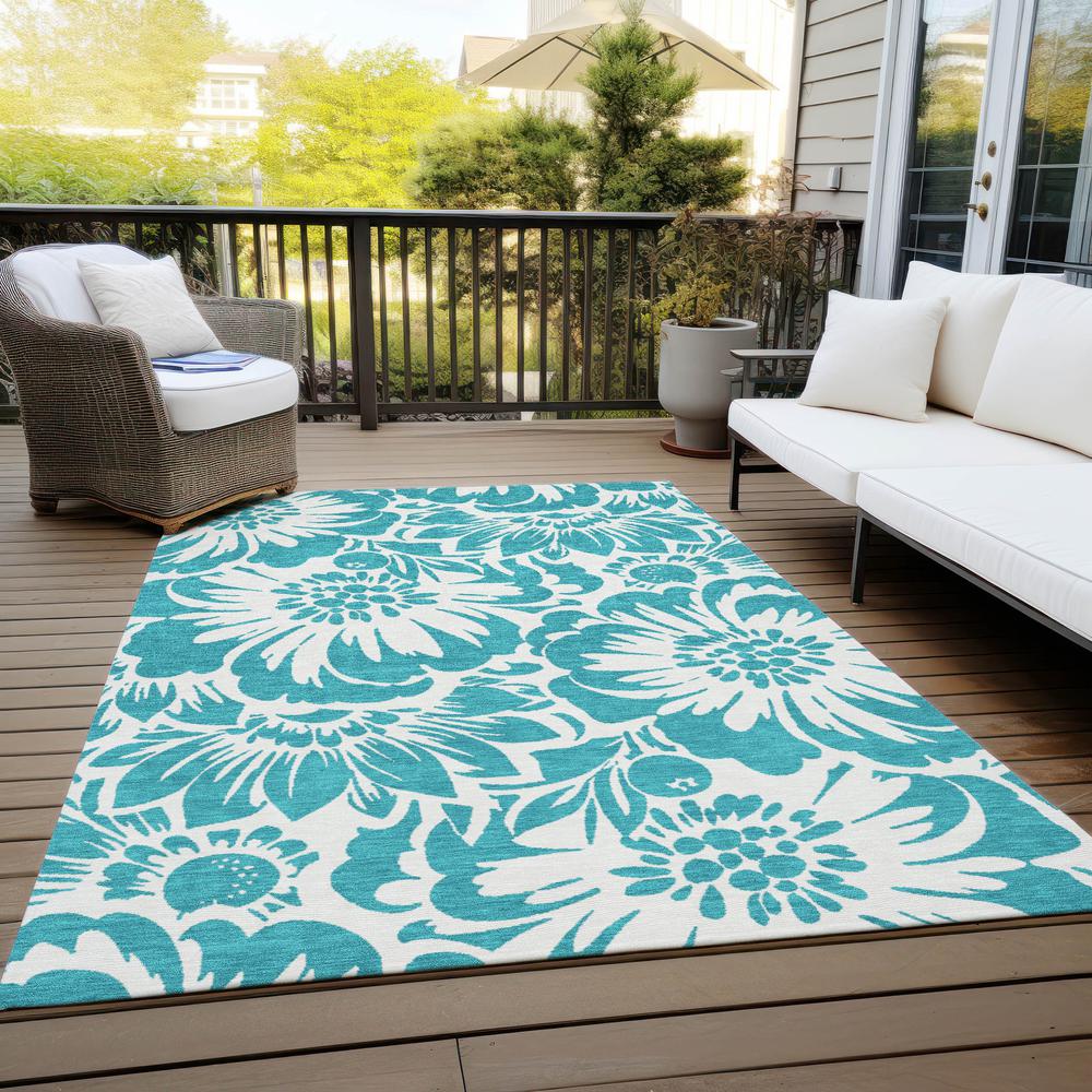 Chantille ACN551 Teal 3' x 5' Rug. Picture 8