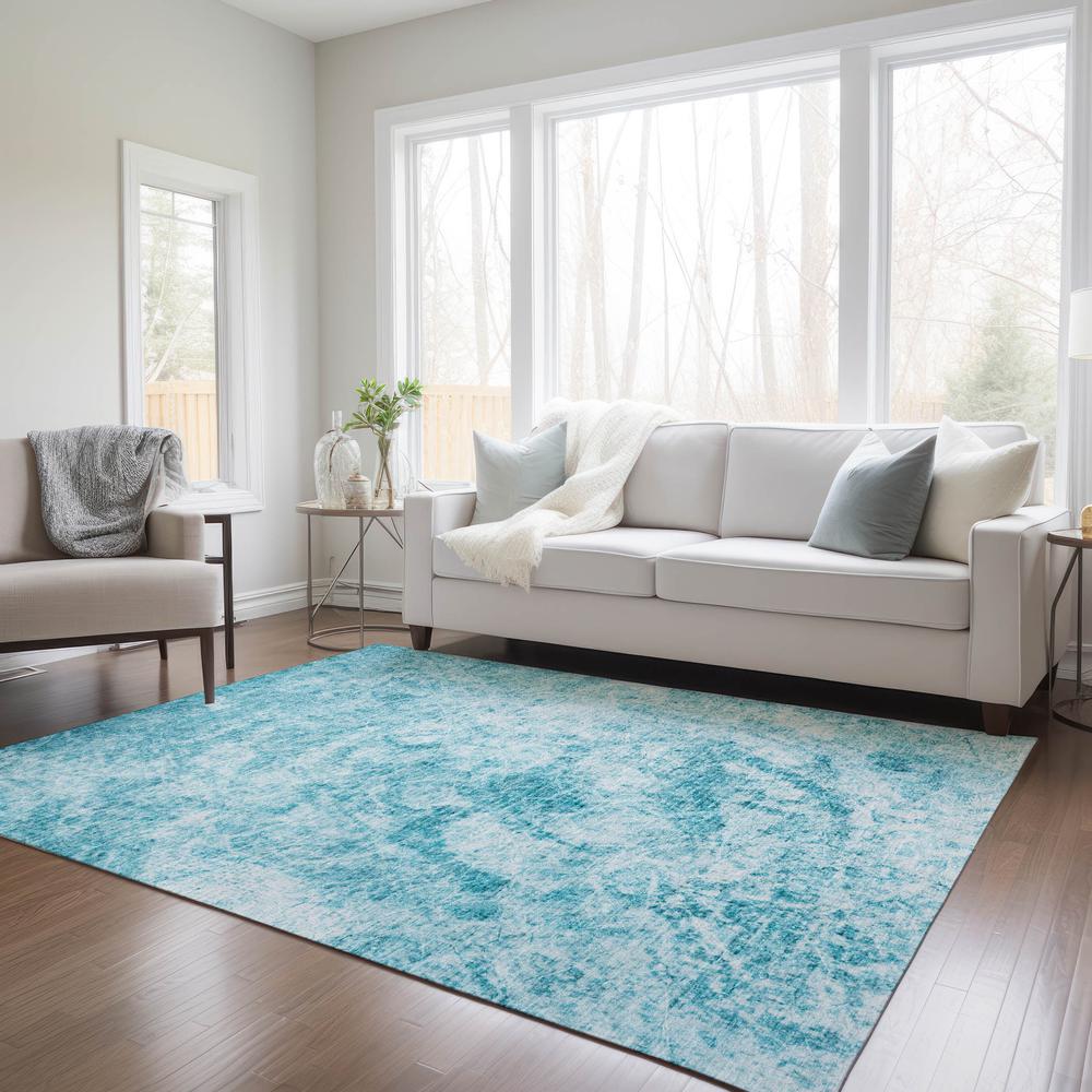 Chantille ACN553 Teal 3' x 5' Rug. Picture 6