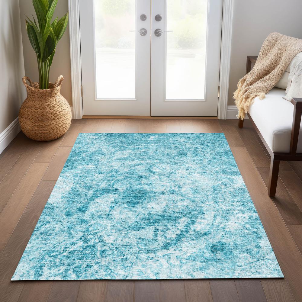 Chantille ACN553 Teal 3' x 5' Rug. Picture 7