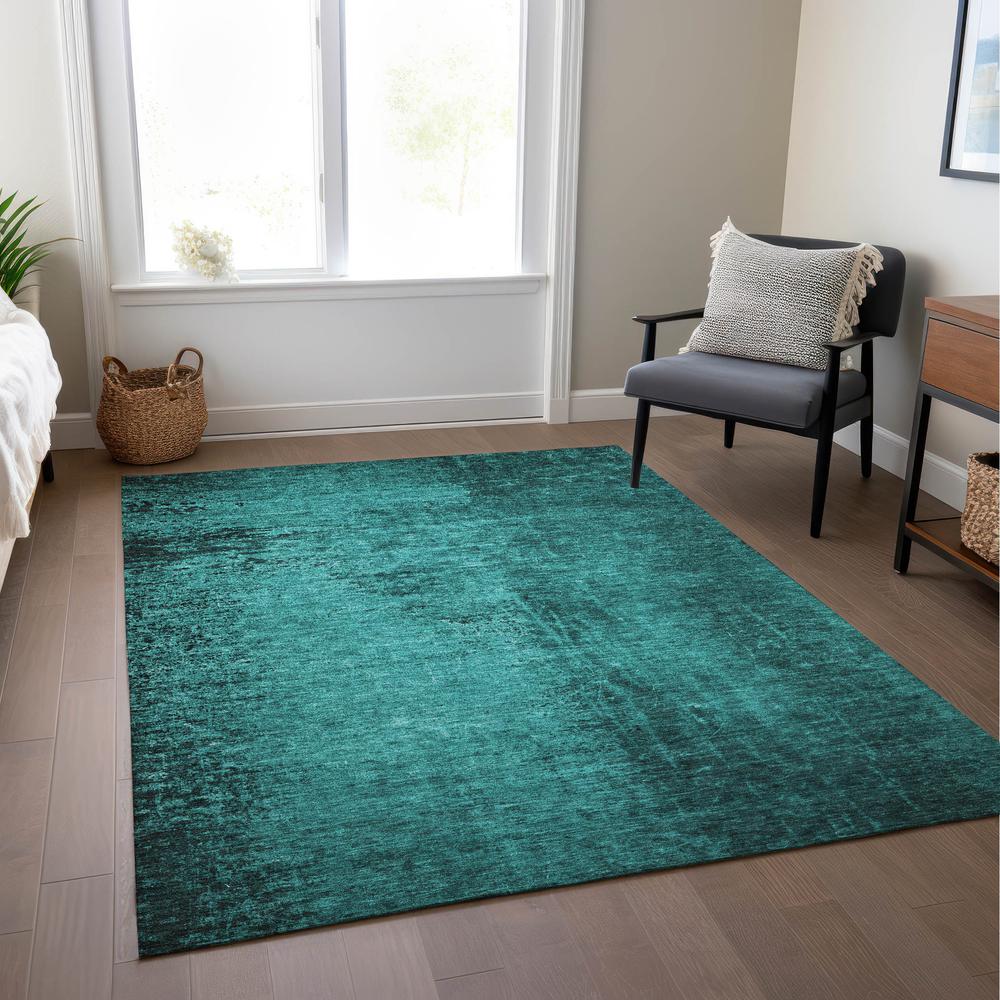 Chantille ACN554 Teal 3' x 5' Rug. Picture 7