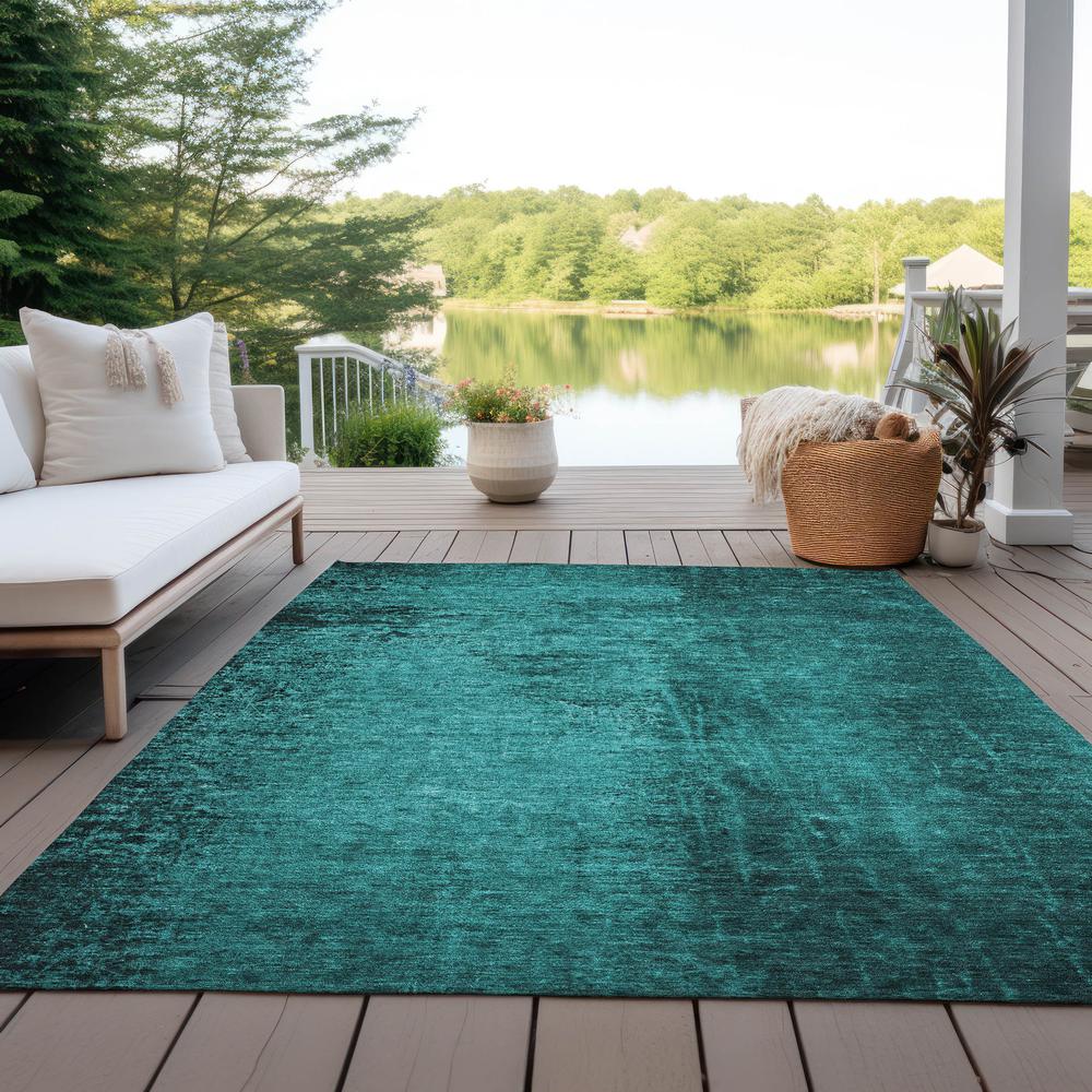 Chantille ACN554 Teal 3' x 5' Rug. Picture 8