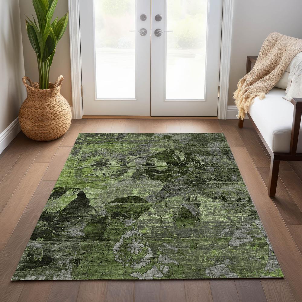 Chantille ACN555 Green 3' x 5' Rug. Picture 8