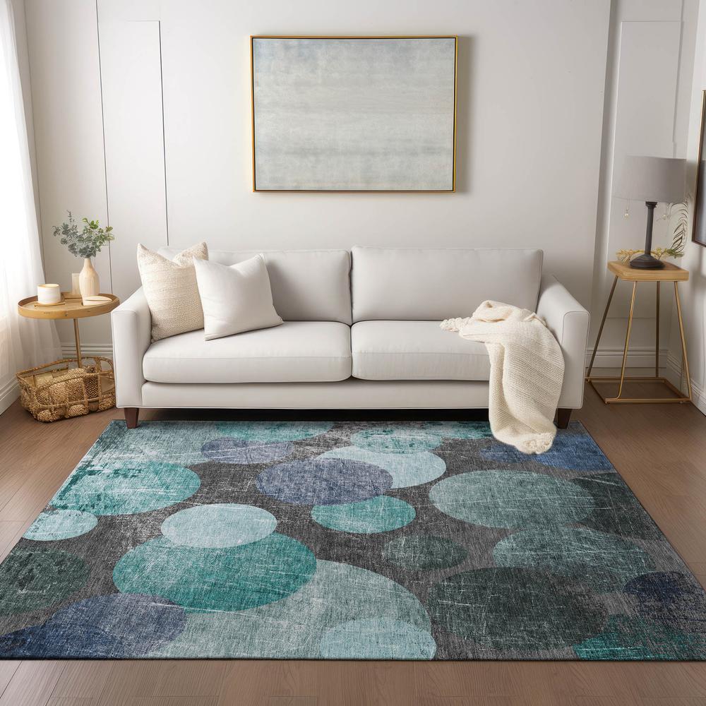Chantille ACN556 Teal 3' x 5' Rug. Picture 6