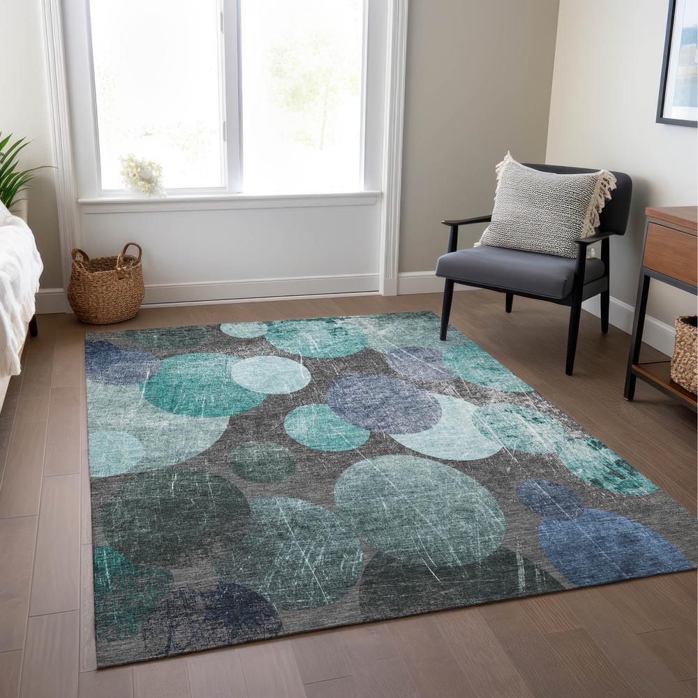 Chantille ACN556 Teal 3' x 5' Rug. Picture 7