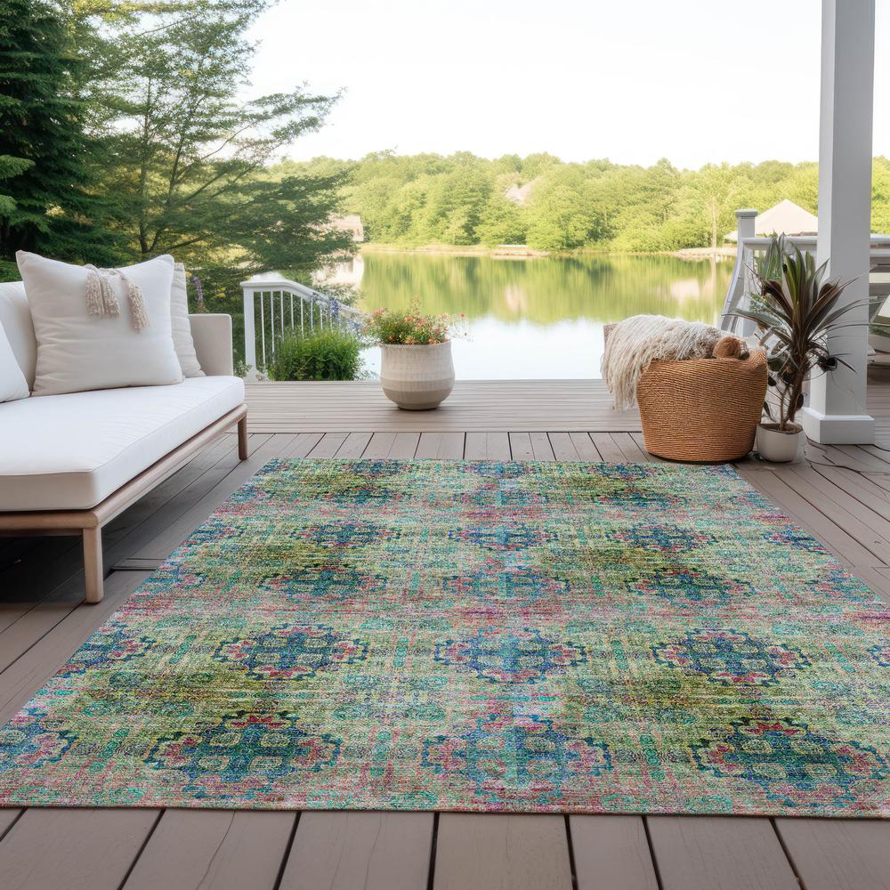 Chantille ACN557 Green 3' x 5' Rug. Picture 8