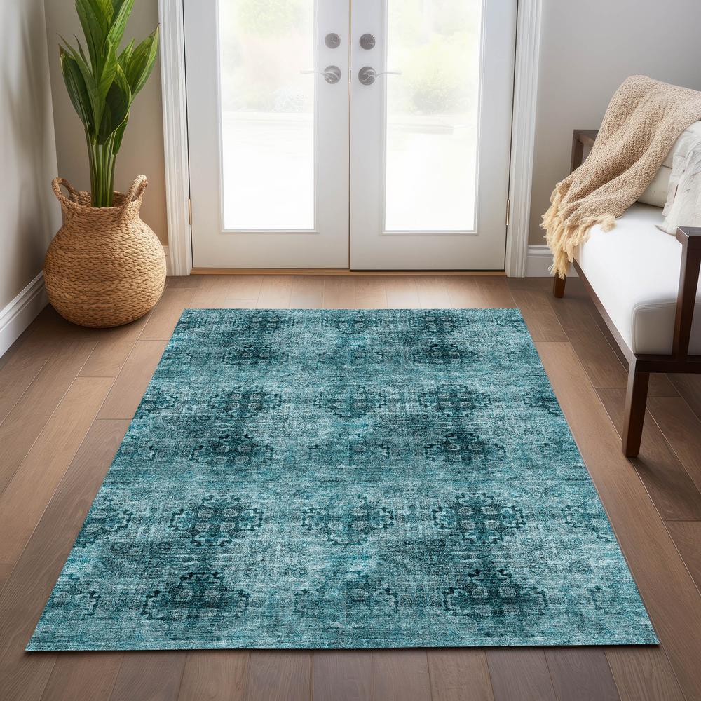 Chantille ACN557 Teal 3' x 5' Rug. Picture 7