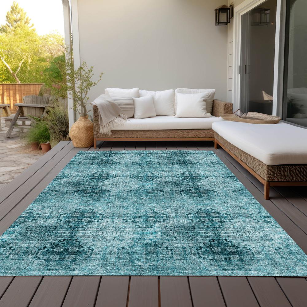 Chantille ACN557 Teal 3' x 5' Rug. Picture 9
