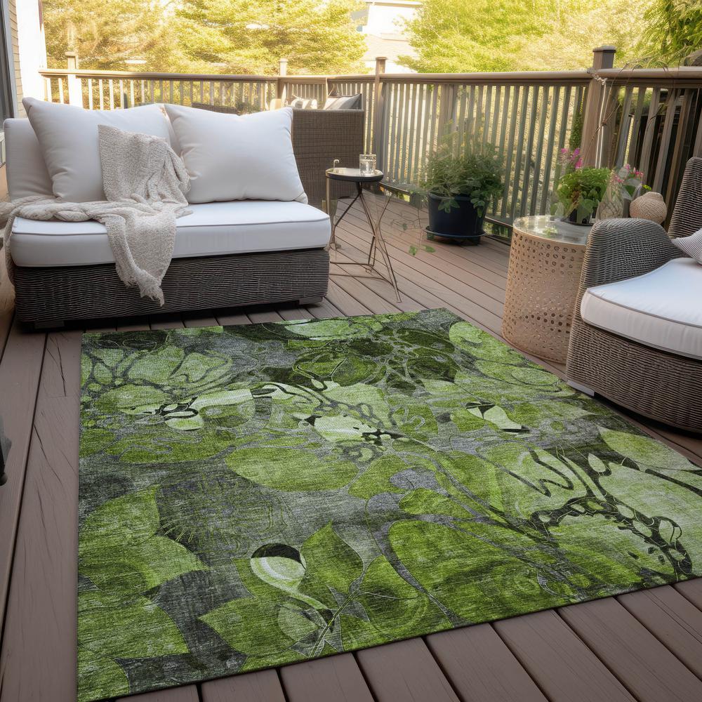 Chantille ACN558 Green 3' x 5' Rug. Picture 8