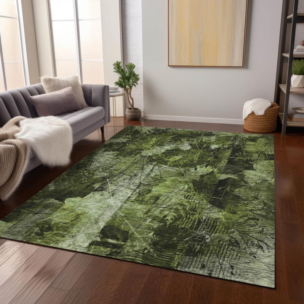 Chantille ACN560 Green 3' x 5' Rug. Picture 7