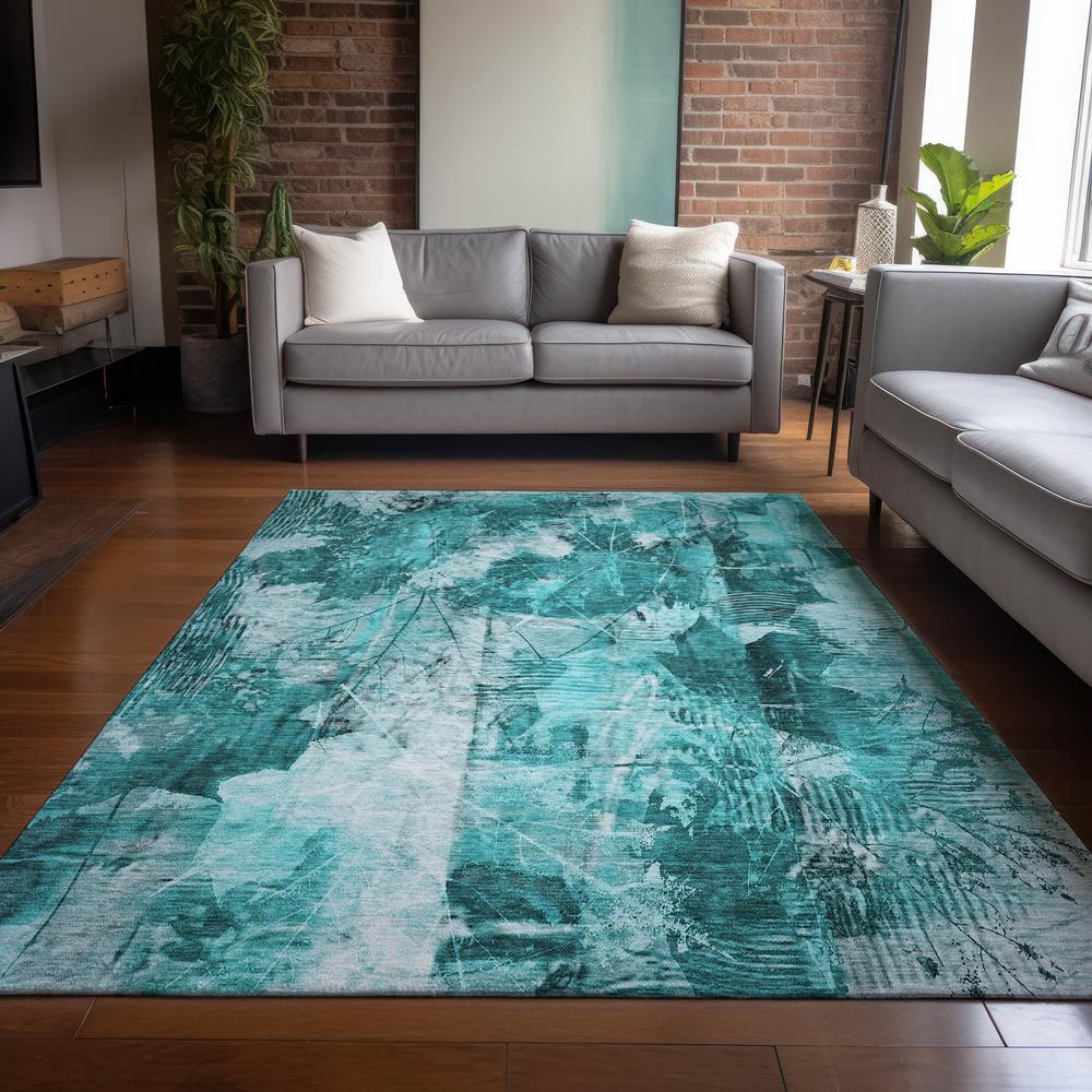 Chantille ACN560 Teal 3' x 5' Rug. Picture 6