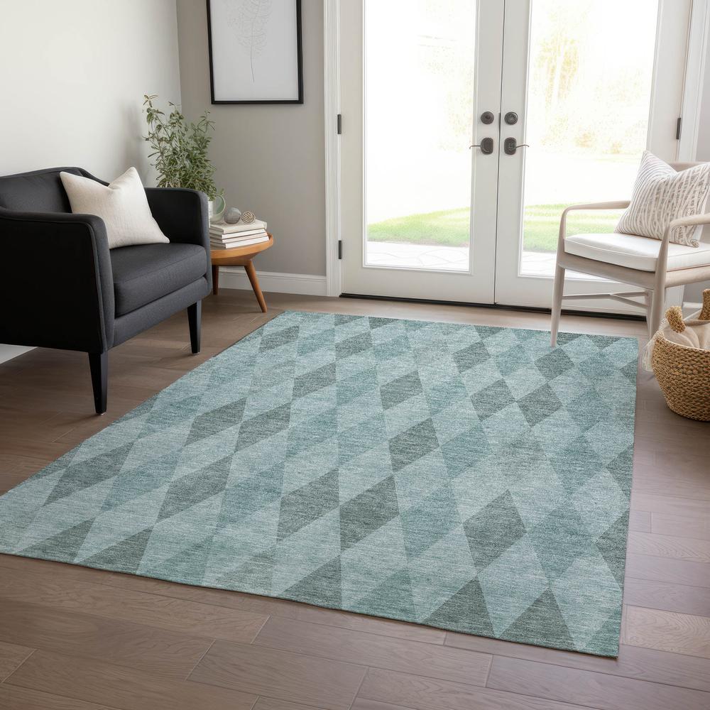 Chantille ACN561 Teal 3' x 5' Rug. Picture 6