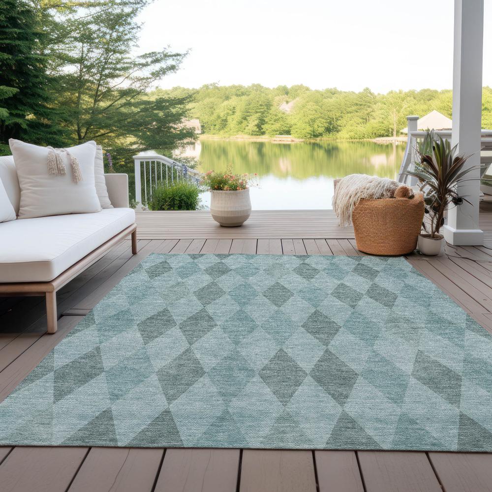 Chantille ACN561 Teal 3' x 5' Rug. Picture 8