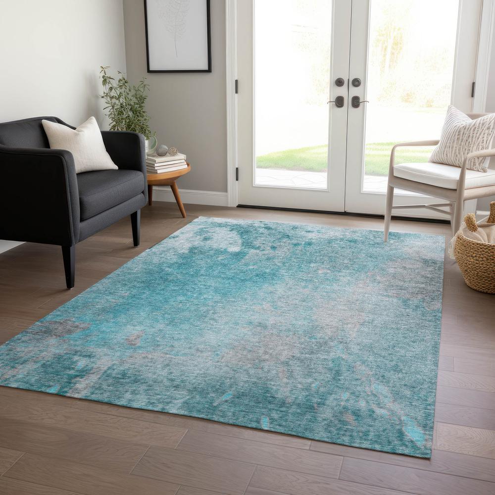 Chantille ACN562 Teal 3' x 5' Rug. Picture 6