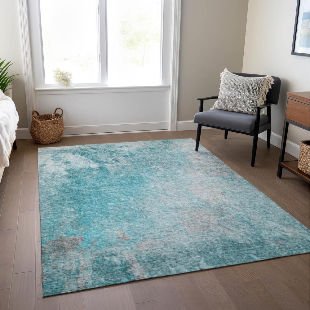 Chantille ACN562 Teal 3' x 5' Rug. Picture 7