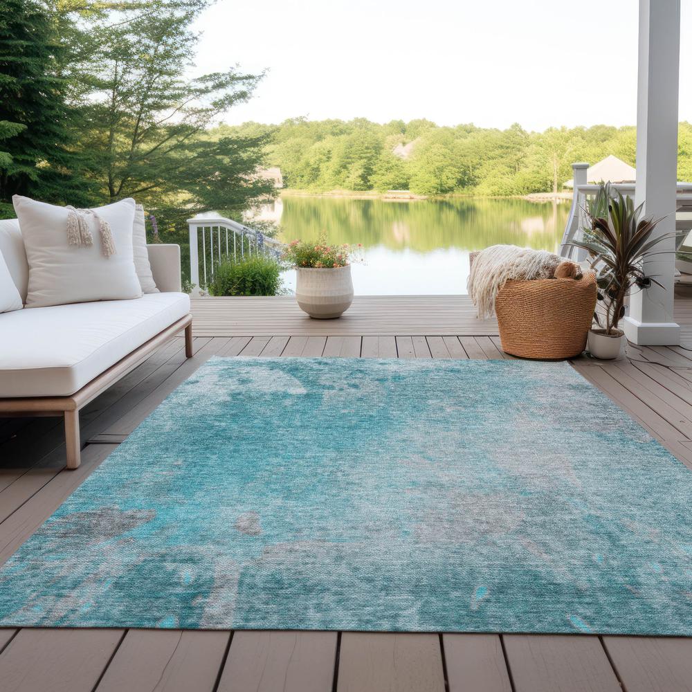 Chantille ACN562 Teal 3' x 5' Rug. Picture 8