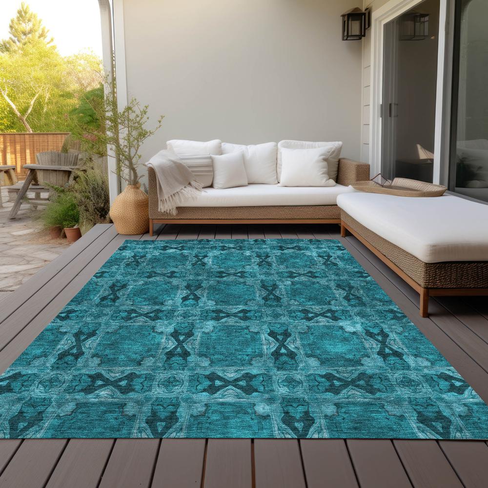 Chantille ACN564 Teal 3' x 5' Rug. Picture 9