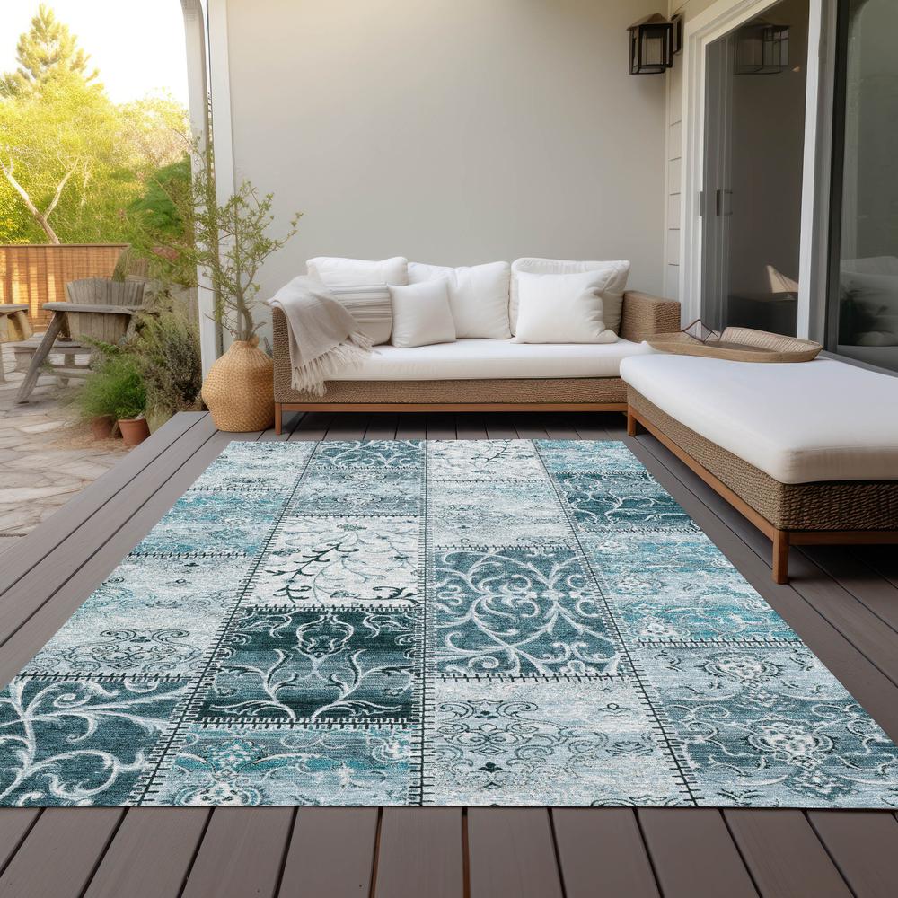 Chantille ACN566 Teal 3' x 5' Rug. Picture 9