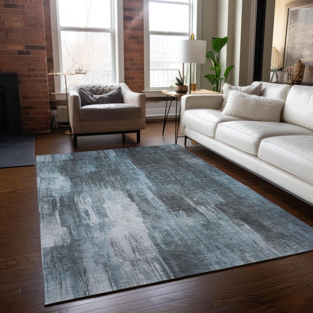 Chantille ACN567 Teal 3' x 5' Rug. Picture 6