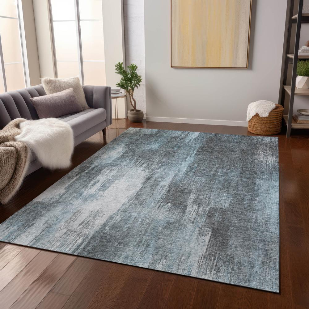Chantille ACN567 Teal 3' x 5' Rug. Picture 7