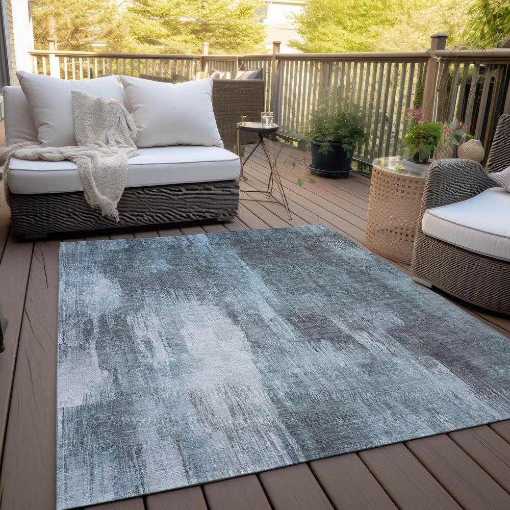 Chantille ACN567 Teal 3' x 5' Rug. Picture 8
