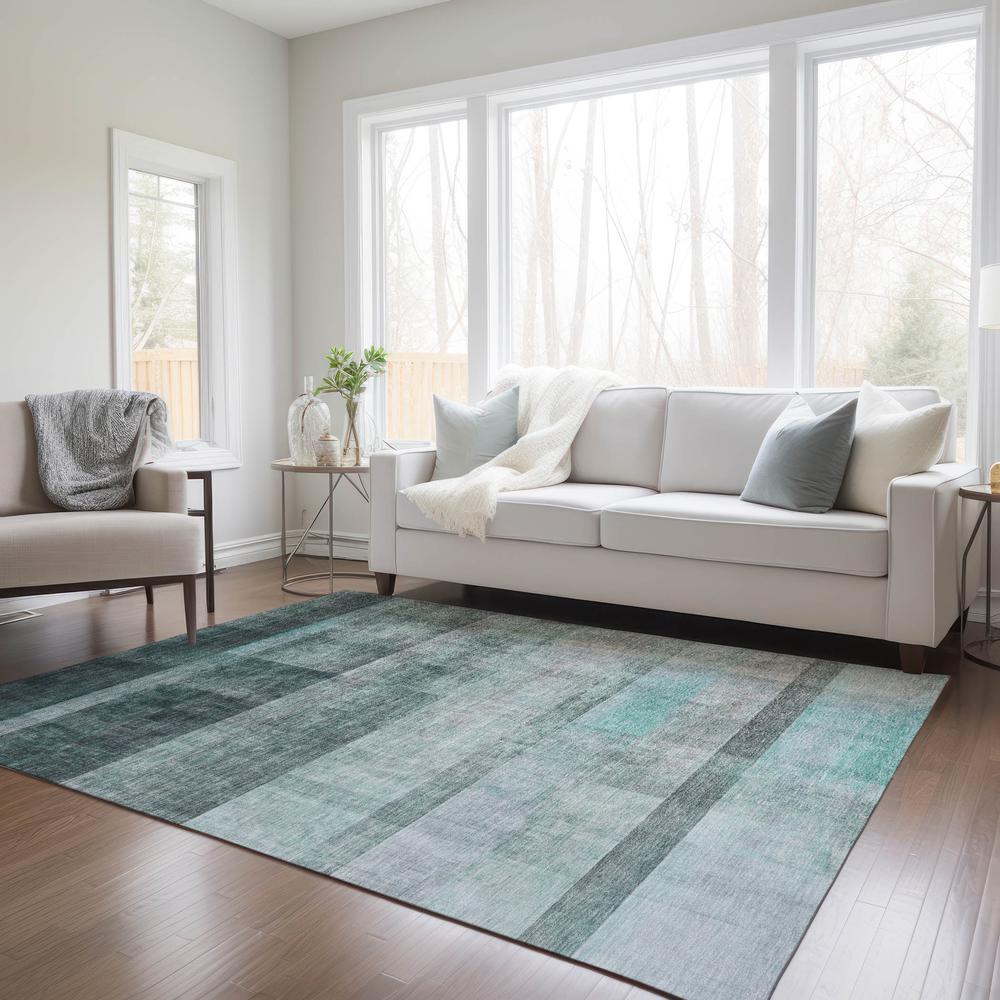 Chantille ACN568 Teal 3' x 5' Rug. Picture 6