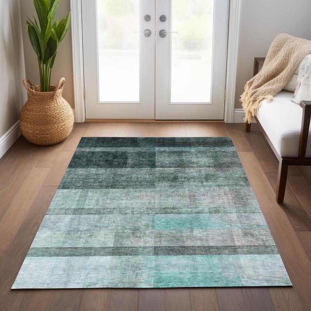 Chantille ACN568 Teal 3' x 5' Rug. Picture 7