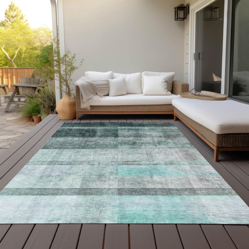 Chantille ACN568 Teal 3' x 5' Rug. Picture 9