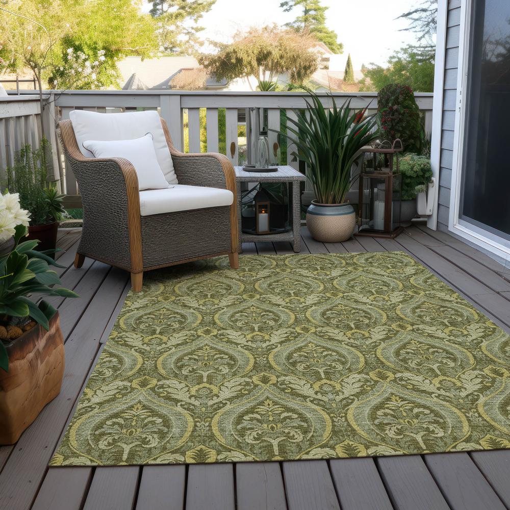 Chantille ACN572 Green 3' x 5' Rug. Picture 9