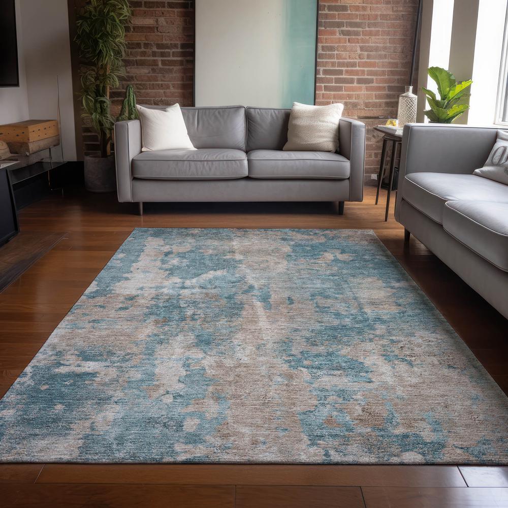 Chantille ACN573 Teal 3' x 5' Rug. Picture 6