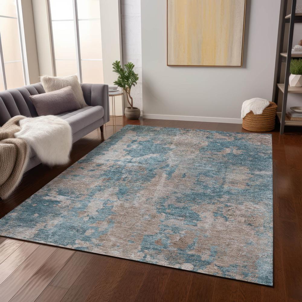 Chantille ACN573 Teal 3' x 5' Rug. Picture 7