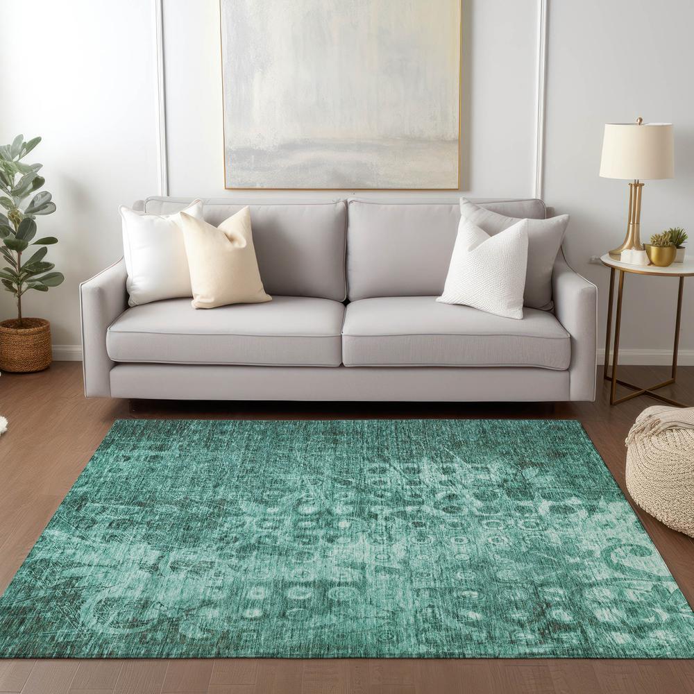 Chantille ACN577 Teal 3' x 5' Rug. Picture 6
