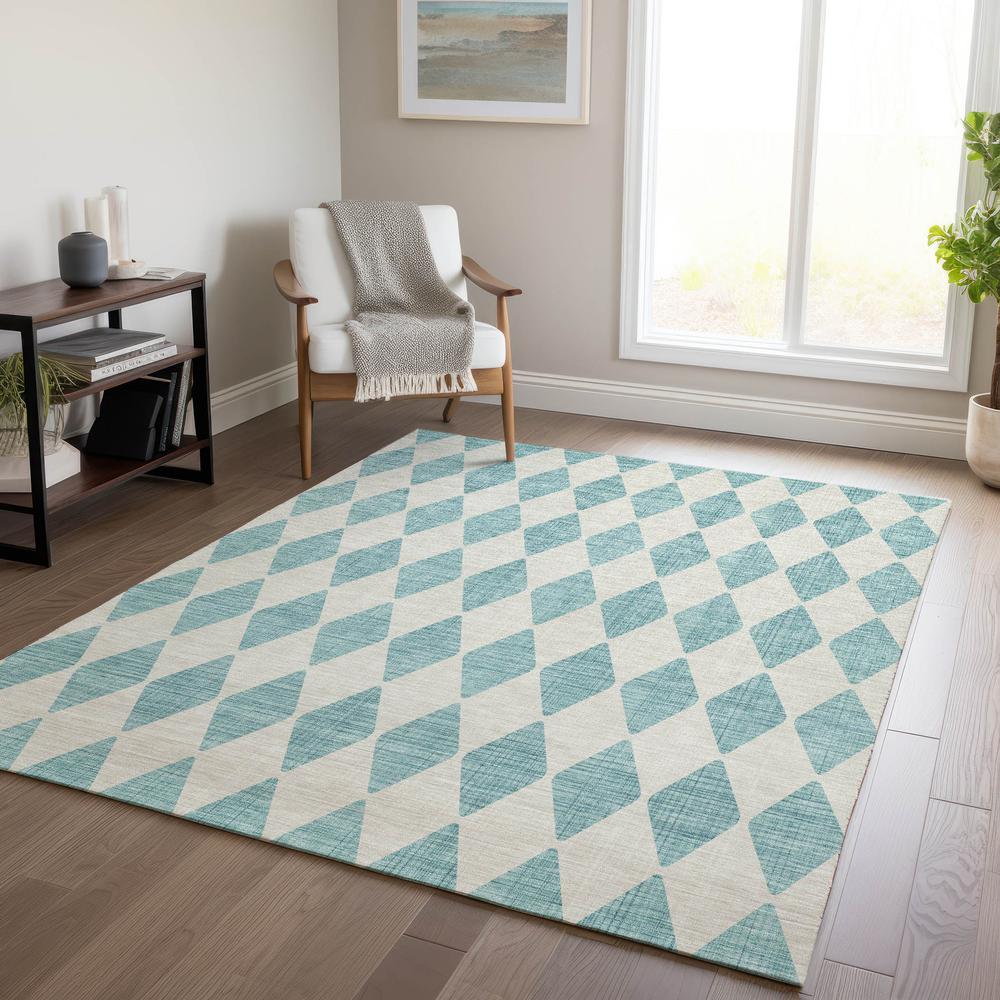 Chantille ACN578 Teal 3' x 5' Rug. Picture 6